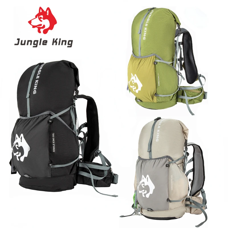 JUNGLEKING CY1050 30L Black Gray Green Hiking Backpack Trail Running Fastpacking Pack Travel Bag For Outdoor Climbing Trekking