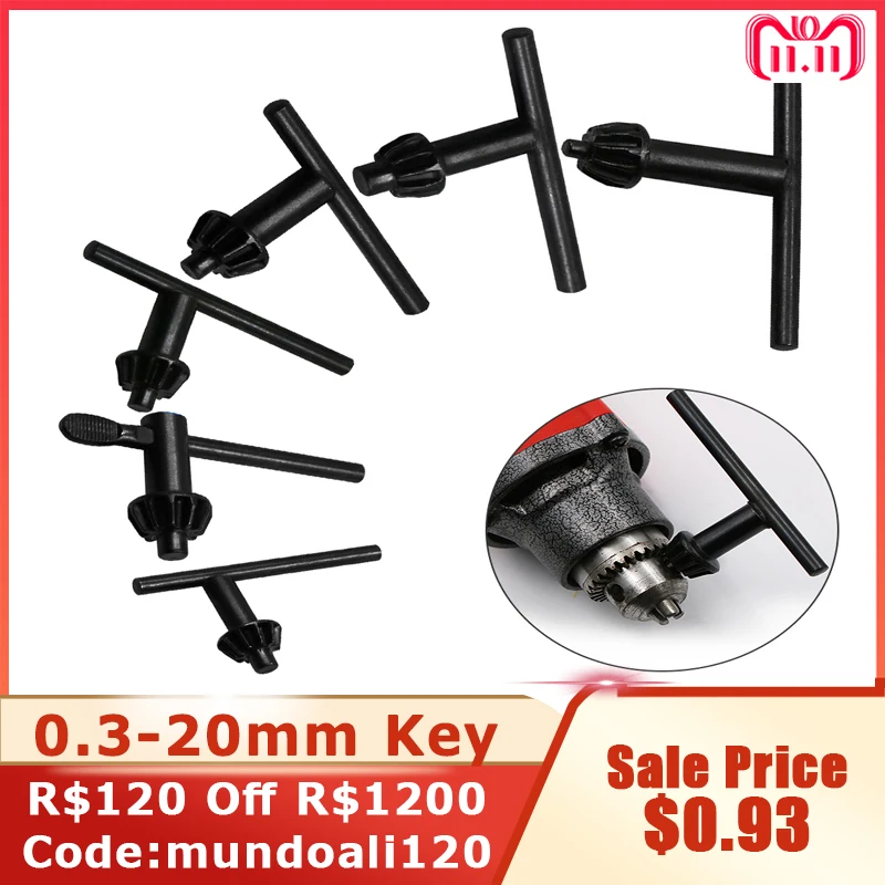 Mini chiave per mandrino per trapano a mano elettrico 0.3-4mm 0.6-6mm 1.5-10mm 1.5-13mm 3-16mm 5-20mm Chiavi per mandrino per trapano Accessori per tornio
