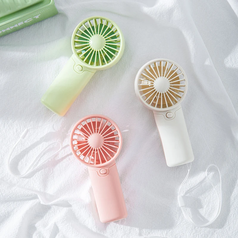 Portable Handheld Fan Small Cooling Fan Eyelash Eyelash Mute Cooler Handheld Fan Mini Rechargeable Desk Pocket Hand-held Fan