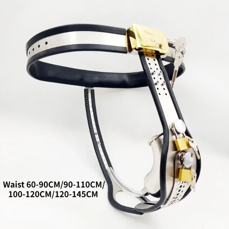 2023 New Metal Chastity Pants Male Chastity Belt with Anal Plug Chastity Lock Anti Cheating Abstinence Fetish Sex Toy Men Gay 18