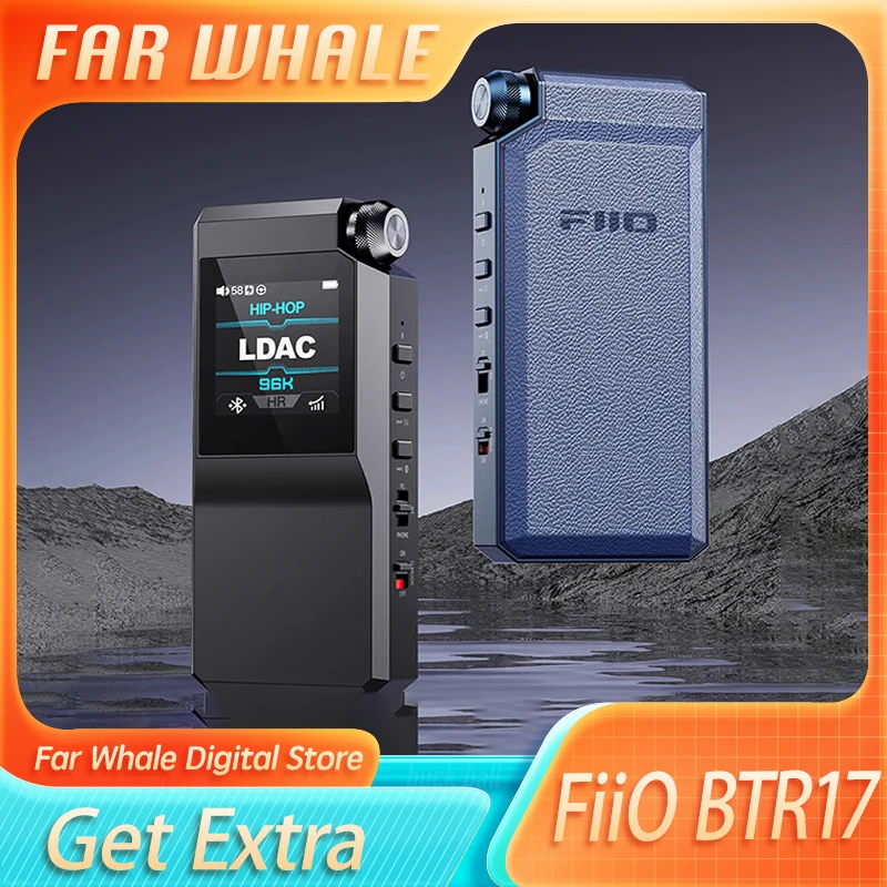 FiiO BTR17 Bluetooth Decoding Earphones Power Amplifier HiFi Portable Custom AAC/SBC/aptX/aptXAdaptive/aptxLossless/atXHD/LDAC