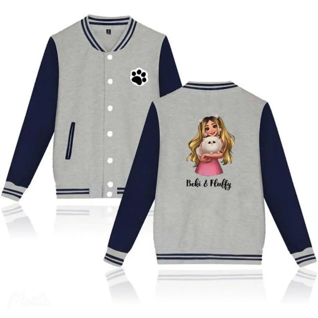 New Rebekah Wing Merch Beki Fluffy 2D Print Sweatshirt Baseball Jacket Men/Women Clothes Streetwear Fashion Jackets Kawaii Tops