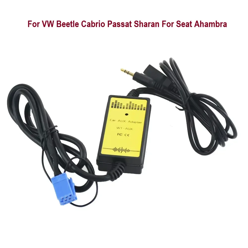 For Seat Ahambra ﻿For VW Beetle Cabrio Passat Sharan Adapter MP3 Audio Interface Car AUX USB SD Mini 8P Connect CD Changer