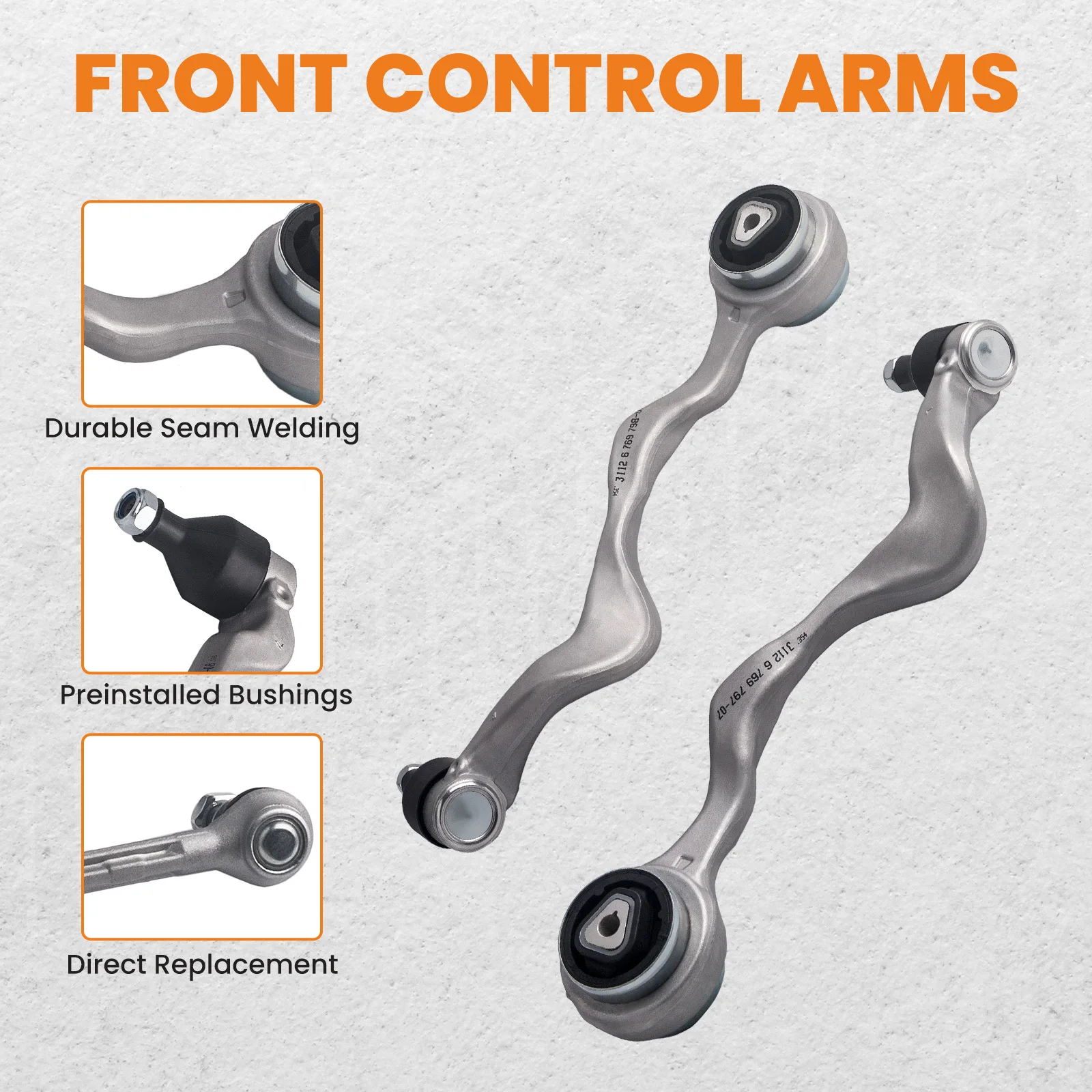 Front Suspension Wishbone Track Control Arm Kit For BMW 3 Series E90 E91 E92 E93