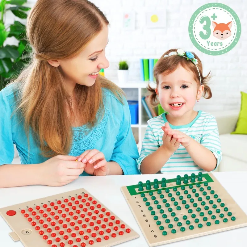 

Montessori Math Teaching Aids Multiplication Division Board 0.7 Professional Early Education Toy for Kindergarten Enlightenment