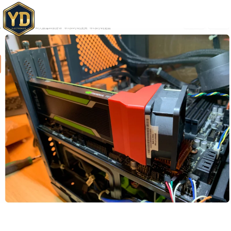 YD SFKD FOR NVIDIA Tesla P4 M4 T4 graphics card complete set of cooling fan assembly bracket 6CM Ultra-fast delivery