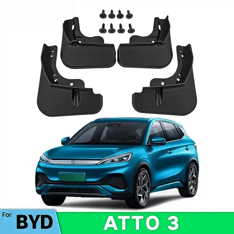 MudFlaps For BYD Atto 3  EV 2022 2023 4pcs Mud Flaps Splash Guard Mudguards Front Rear Fender Auto Styline Car Accessories