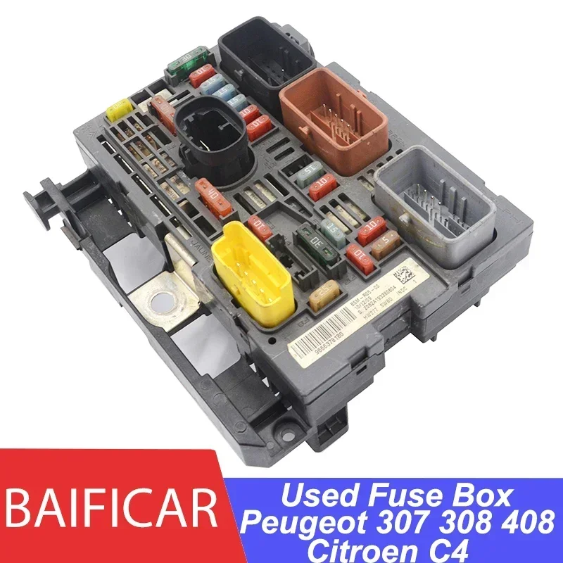 Акция двойной 11 б/у подлинный блок предохранителей для капота BSM 9666378180 9675879480 R20 = R05 для Peugeot 307 308 Citroen C4
