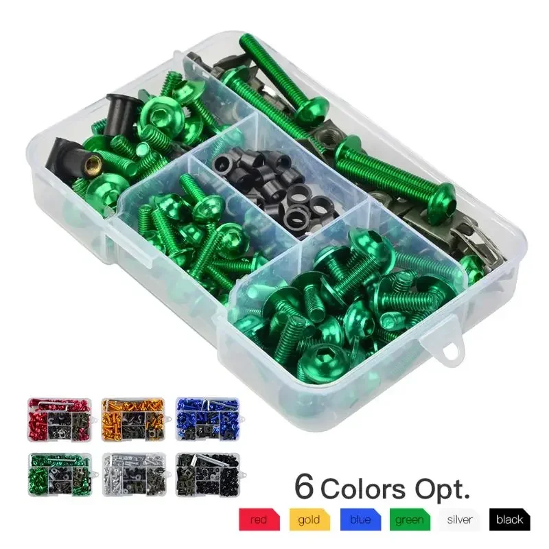 

177PCS m5 m6 Motorcycle Fairing Screws windscreen screws Bolts Kit For Honda Kawasaki YAMAHA BMW SUZUKI triumph daytona CBR