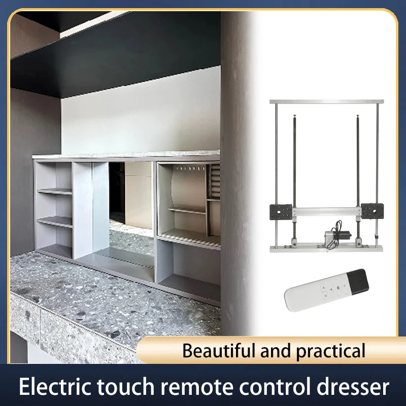 

Dressing Table Electric Lift Table Remote Control Home Fully Automatic Intelligent Motor Table Retractor Multi-Function Hardware