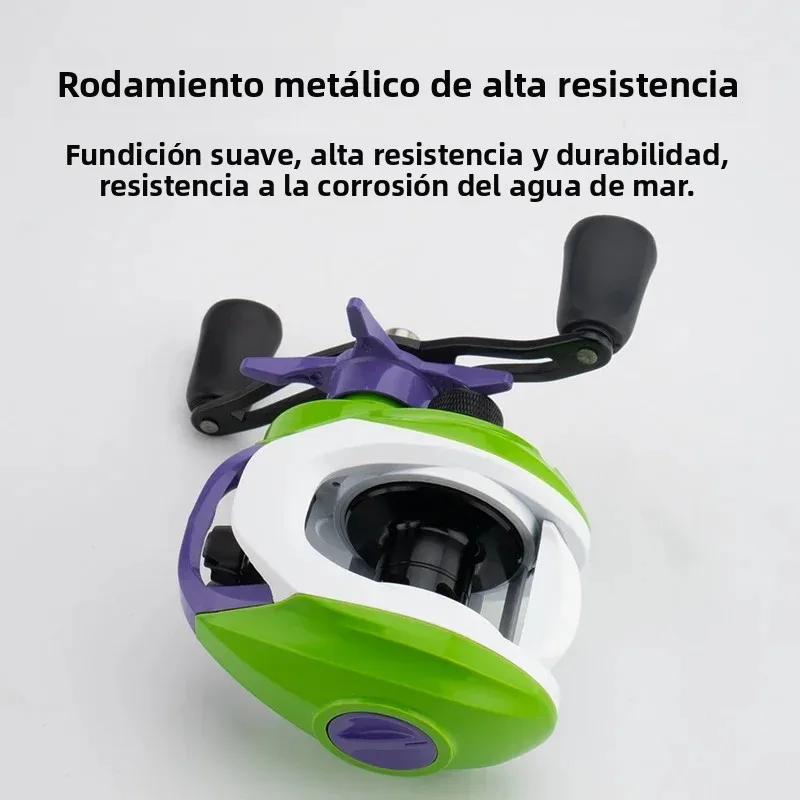 Carrete de Baitcasting Huidiao – Perfil bajo y frenado de 10 imanes - imagen 4