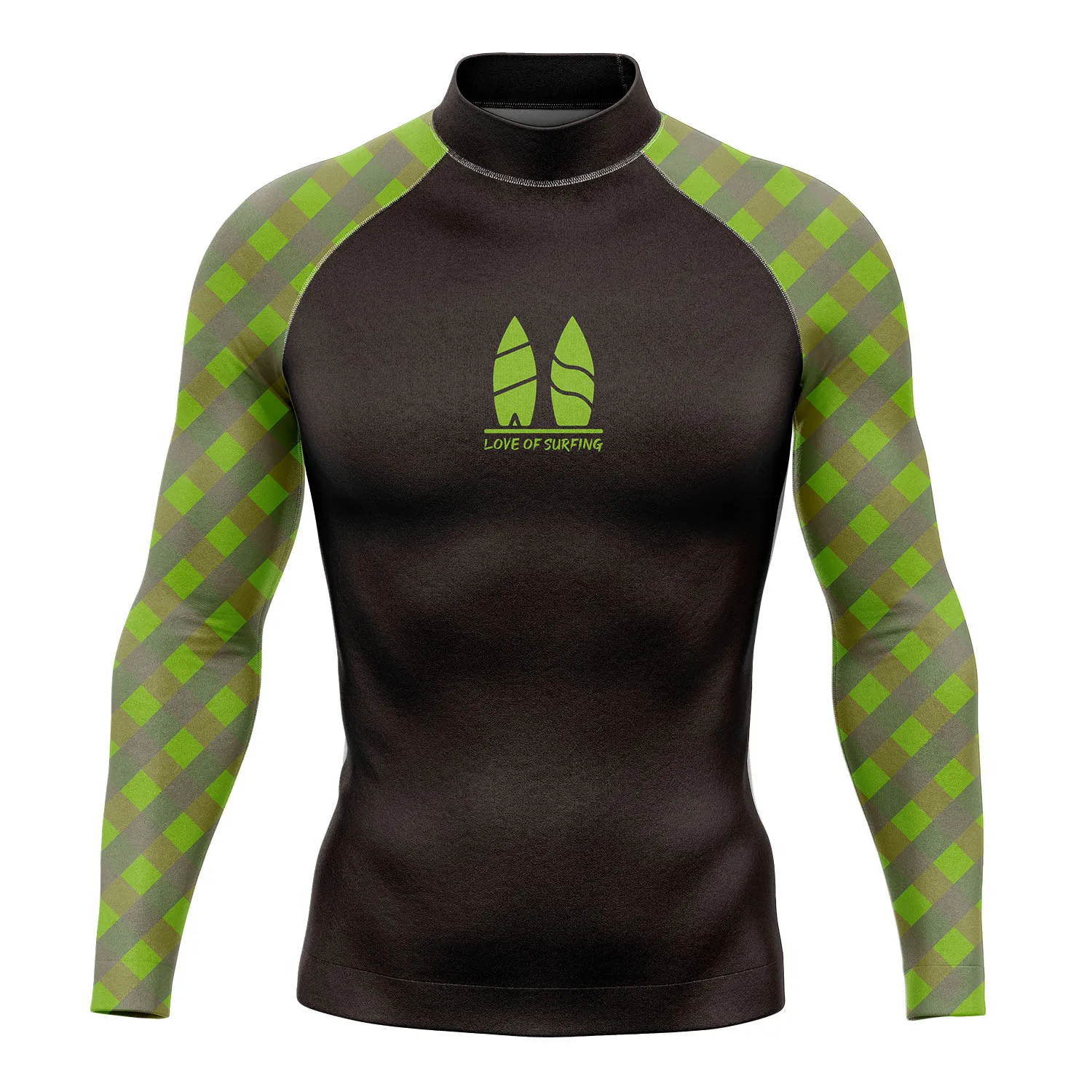 Men's Long Sleeve Rash Guard Swimwear Surfing T-Shirt UV 50+ Protection Quick Dry Swim Surf Diving Shirts Tight GYM Clothes