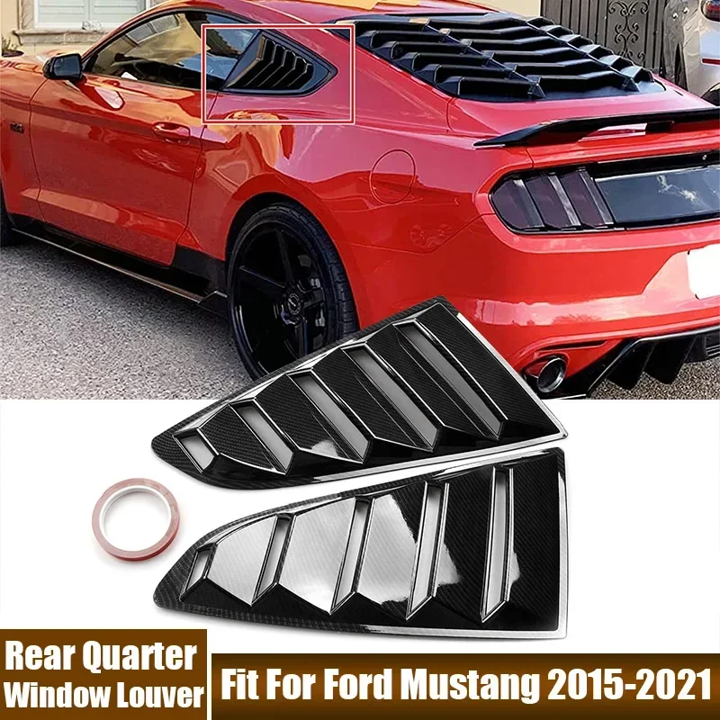

Rear Quarter Window Louvers Side Air Vent Cover Windshield Fit For Ford Mustang 2015-2021 Car Accessories Modified Window Blinds