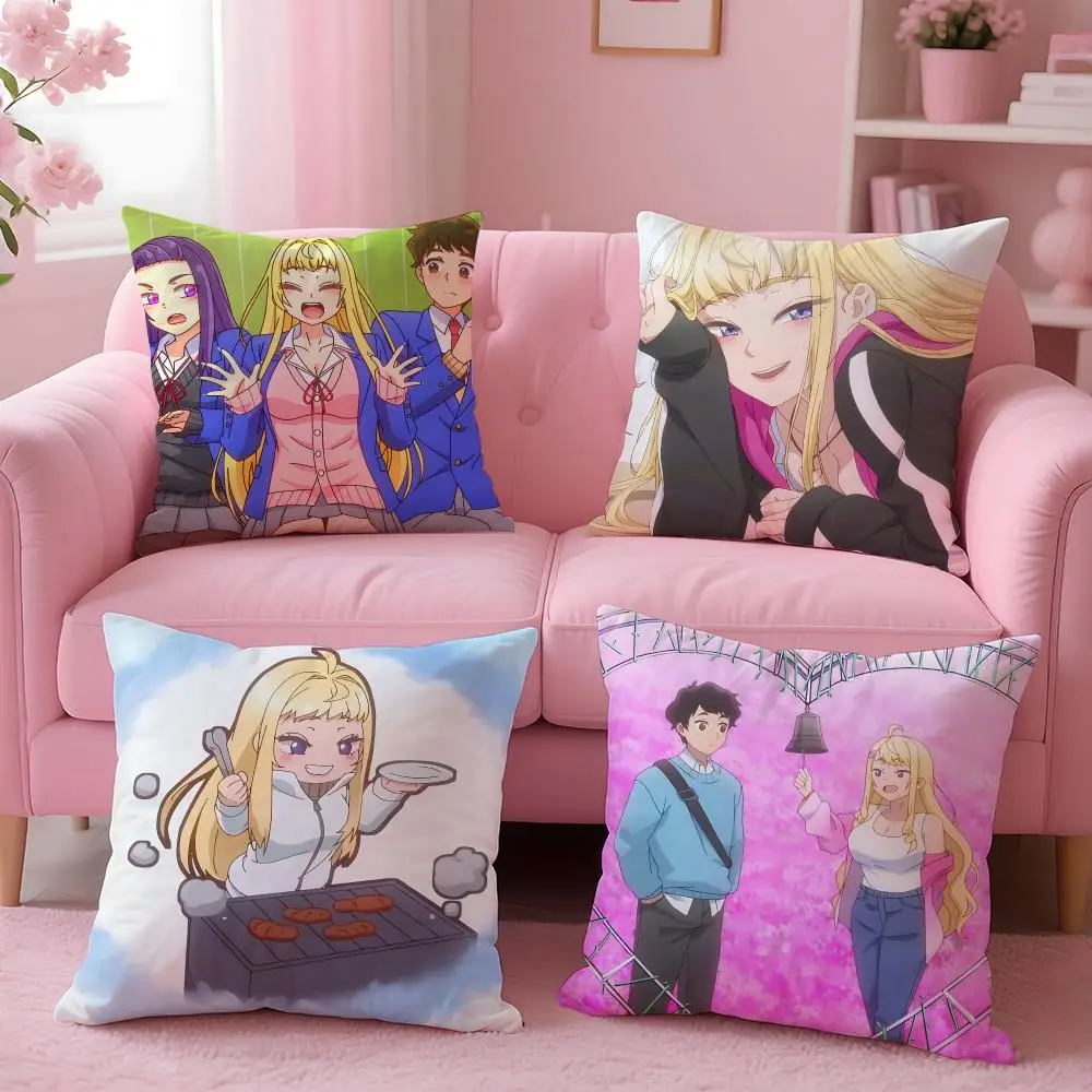 anime Hokkaido Gals Are Super Adorable Cushion Cover Cushion Cover Set 4Pcs 50x50 45x45 40x40 Pillowcase Decorative Sofa Home