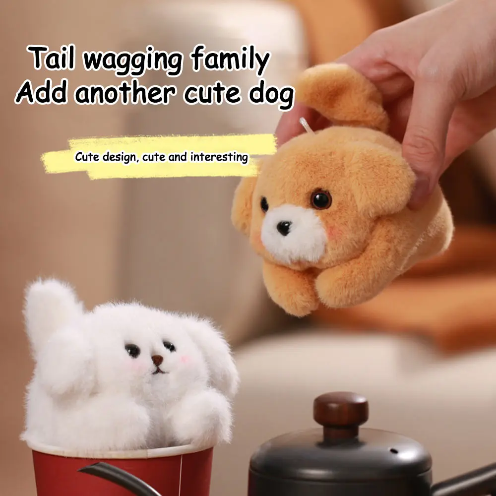 Cute Cat Tail Wagging Cute Plush Toy Kawaii Not Easily Deformed Plush Toy Pendant Cartoon Animal Cat Keychain