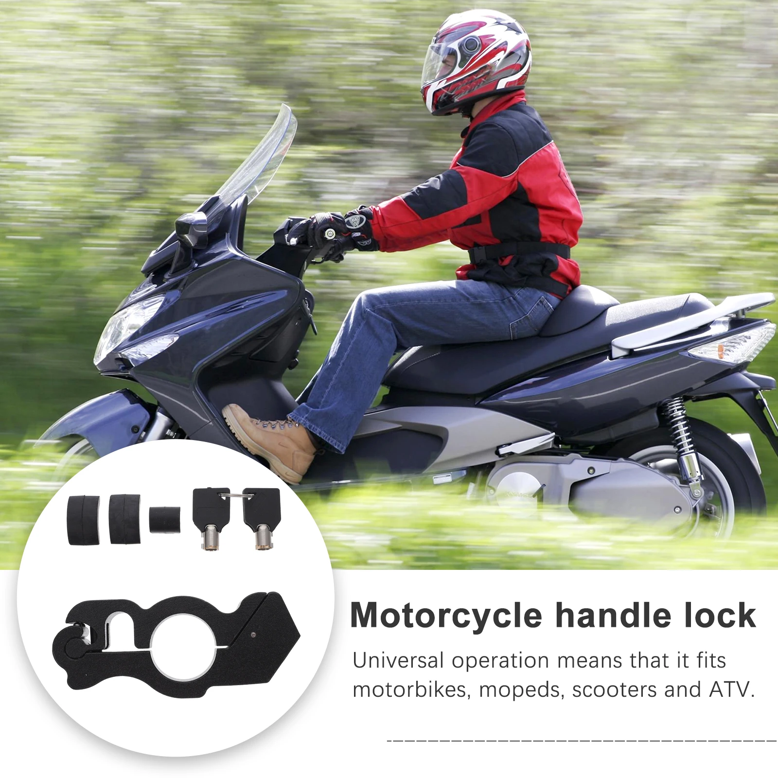 

Aluminum Alloy Motorcycle Throttle Lock H Accessories Compact Lightweight Anti Theft Fits Motorbikes Scooters ATV