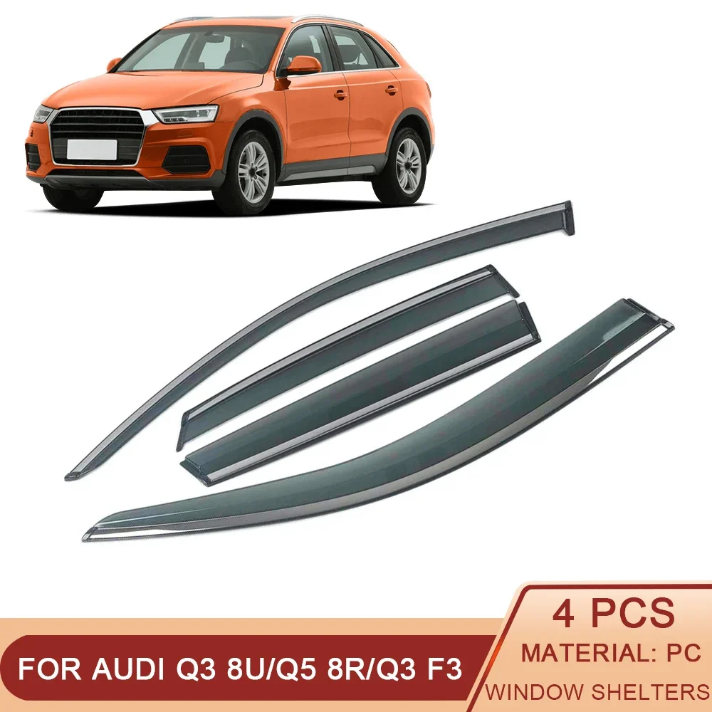 

For Audi Q3 8U Q3 F3 Q5 8R 2008-2023 Car Window Sun Rain Shade Visors Shield Shelter Protector Trim Sticker Exterior Accessories