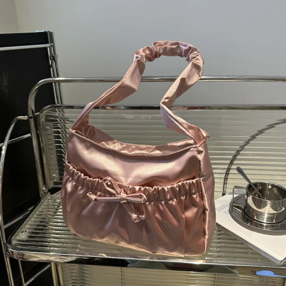 Borsa a tracolla con fiocco alla moda borsa da pendolarismo quotidiana borsa ascellare borsa a tracolla Casual borsa da festa in pelle PU retrò