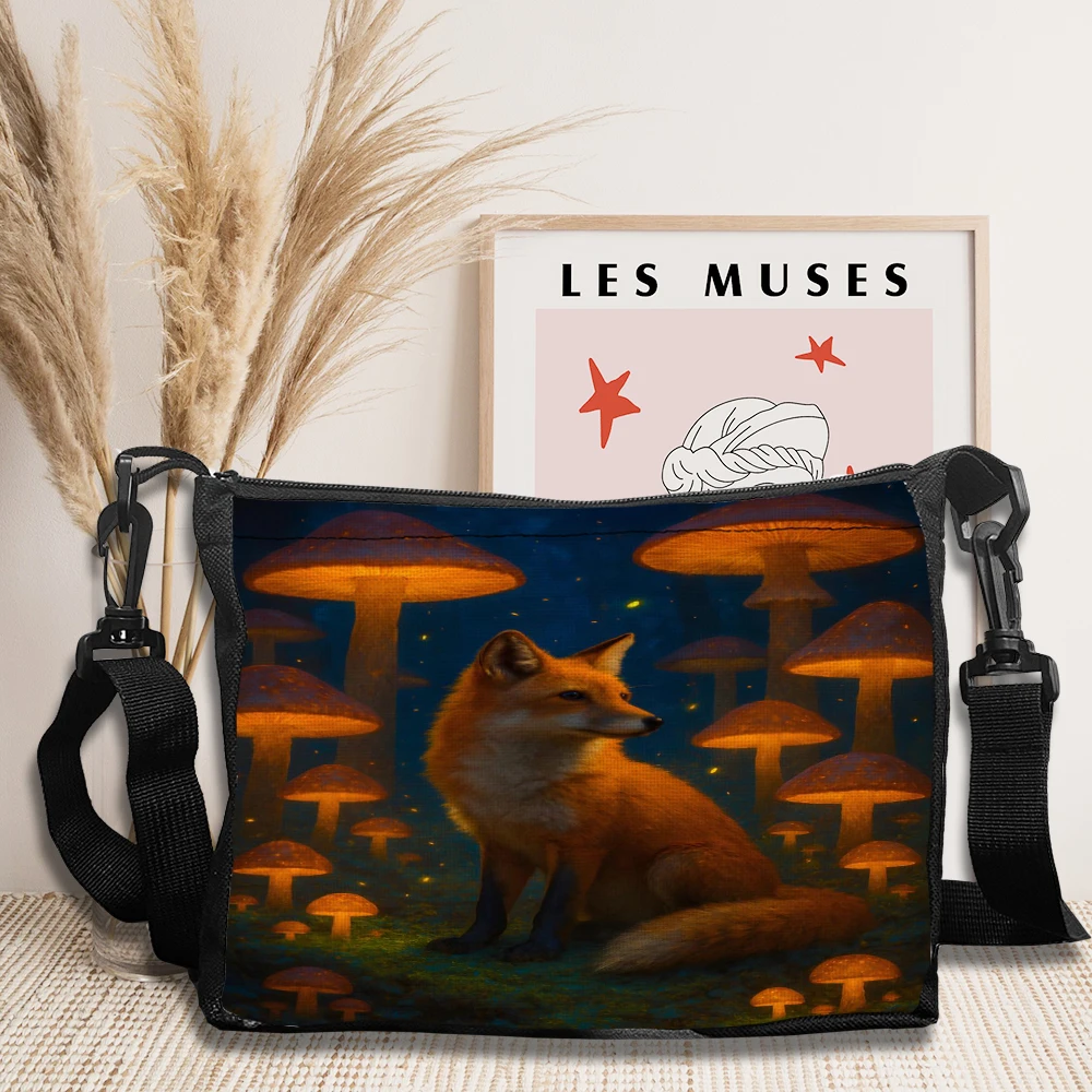

Enchanting Red Fox in a Magical Mushroom Forest Art Fashionable Versatile And Practical Handbag Commuter Shoulder Bag 6.17