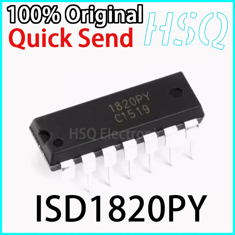 

1PCS Brand New ISD1820PY 1820PY Single Segment Voice Recording and Playback Circuit Chip DIP-14