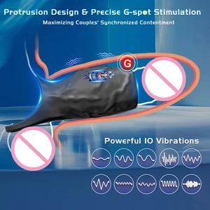 Hesks Vibrator Vibrador Manga de manga Anillo de polla para testículos de pene G Spot Estimulación parejas de sexo adulto para hombres mujeres 18+ 8 Mejores mangas de extensor de pene de ventas - №5