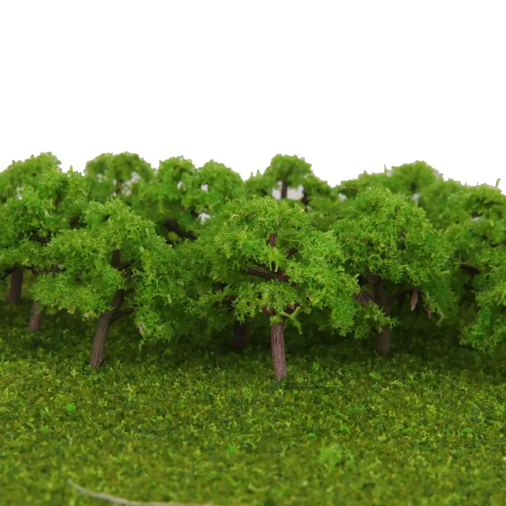 25x Z SCALE Model Railway Trees Street Plan Garden Landscape Wargame Diorama