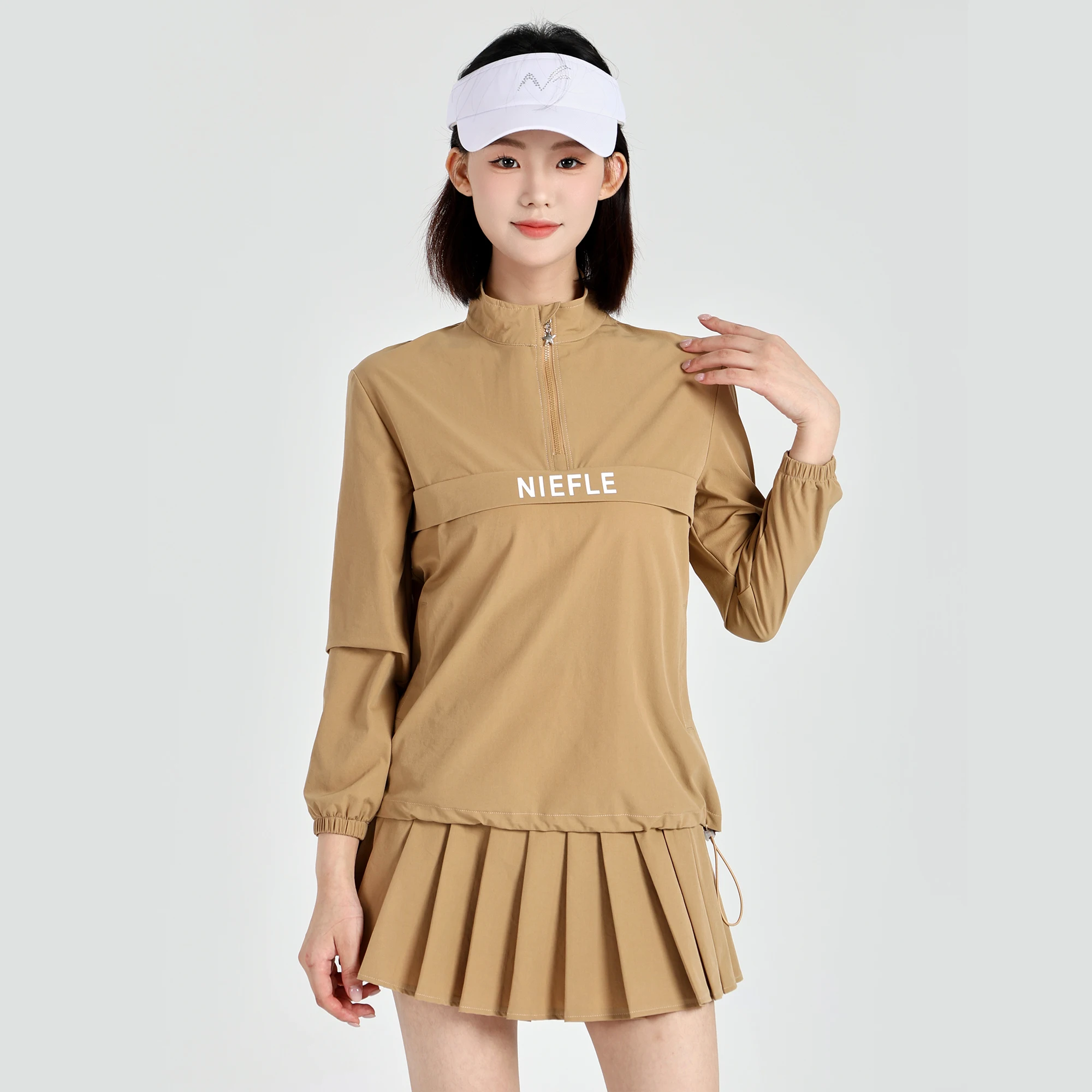 Golf Women's Winter New Long Sleeved Jacket Wrinkle Resistant High-quality Fashionable Short Skirt Outdoor Leisure Sports