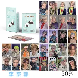 50 pz/scatola Lee Tae Yong Taeyong Laser Mini Card Album Lomo Card Fans Collection Gifts