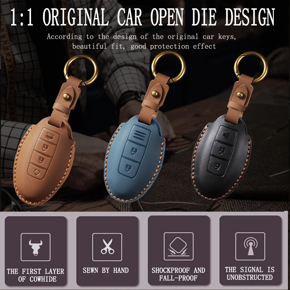 Car key cover case for nissan juke leaf micra k12 note patrol qashqai j11 j10 tiida versa x-trail xtrail x trail t32 Infiniti