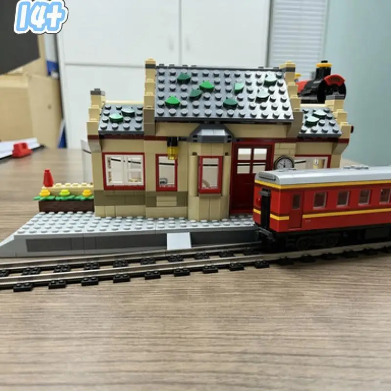 2026 New Retro Secret Realm Train Building Blocks 1074pcs, Elaborate Rail Terminal Bricks For Adult Desktop Showcase Collect
