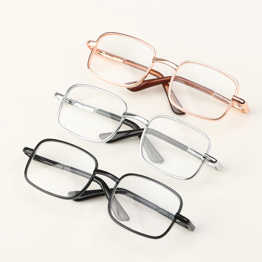 Fashion Rectangle Miniature Glasses Doll Clothes Accessories For American Grils Metal Eyeglasses Toys Plush Doll Pet Glasses