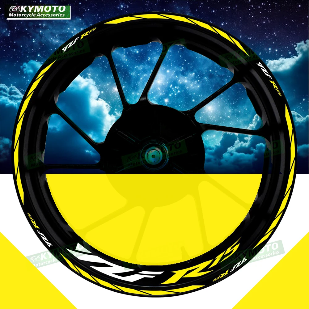 

For YZF R 15 R15 motorcycle accessories 17 inch front and rear wheel stickers fairing wheel stripes reflective decals decoration