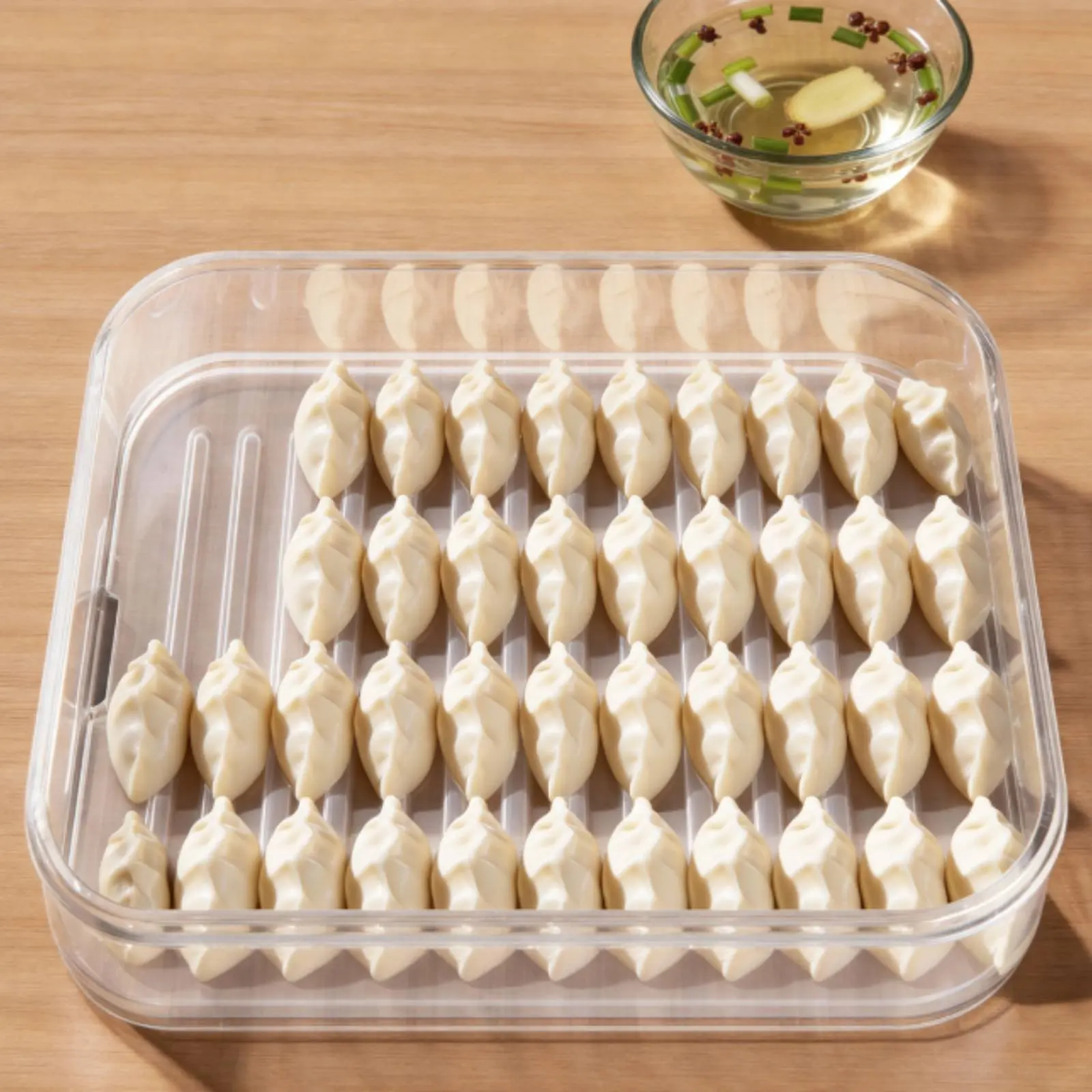 Stackable Dumpling Box Transparent Frame Multi-Tier Freezer Container Refrigerator Organizer Date Monitor Date Tracker Household