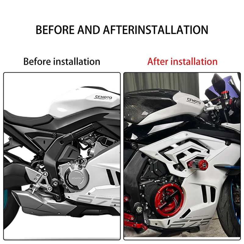 For CFMOTO 675SR-R 2024-2026 Seat Side Fairing Kit Aero-Injection Molded Frame Spoilers with Side Cowl Cover Panel Body Panels