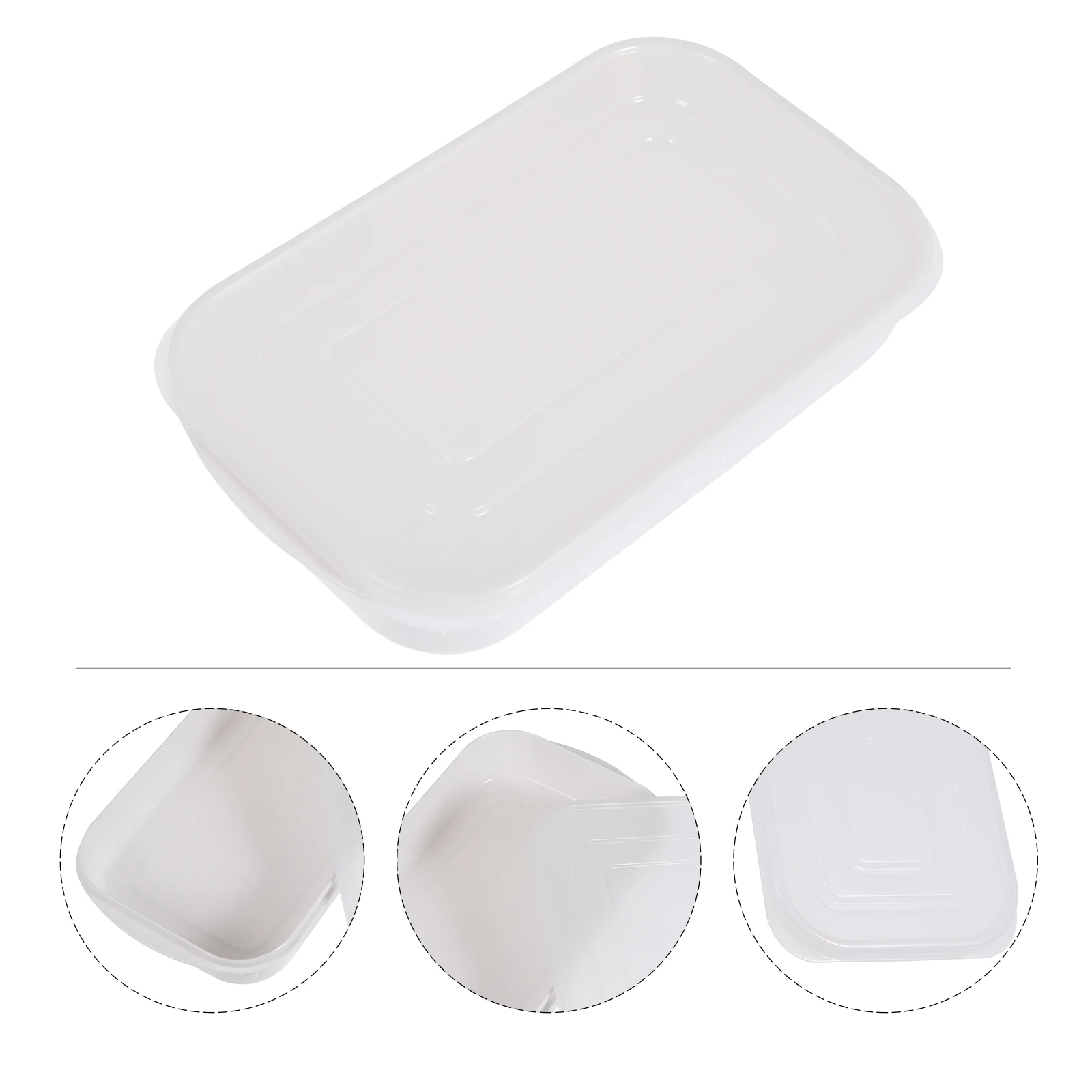 

4pcs Food Grade Transparent Sealed Jars for Dry Storage Healthy Strong Easy Distinguish Containers ganizer White