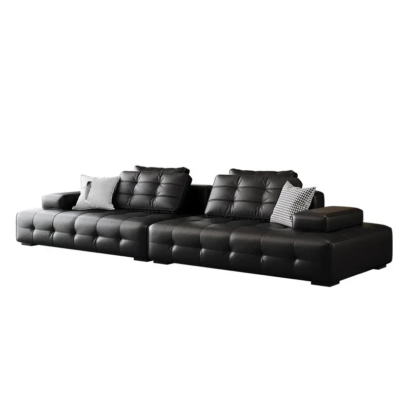 

Italian minimalist first-layer cowhide sofa villa living room large apartment high-end all-leather Lawrence sofa