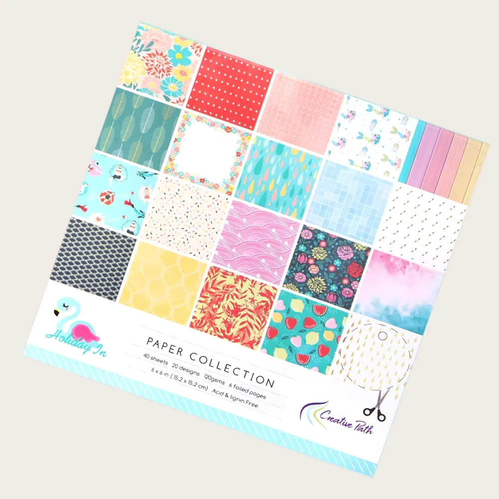 

Creative Path 6 Inches Pattern Scrapbook Decorative Background Paper Scrapbooking Supplies Paper DIY Junk Journal Origami Paper