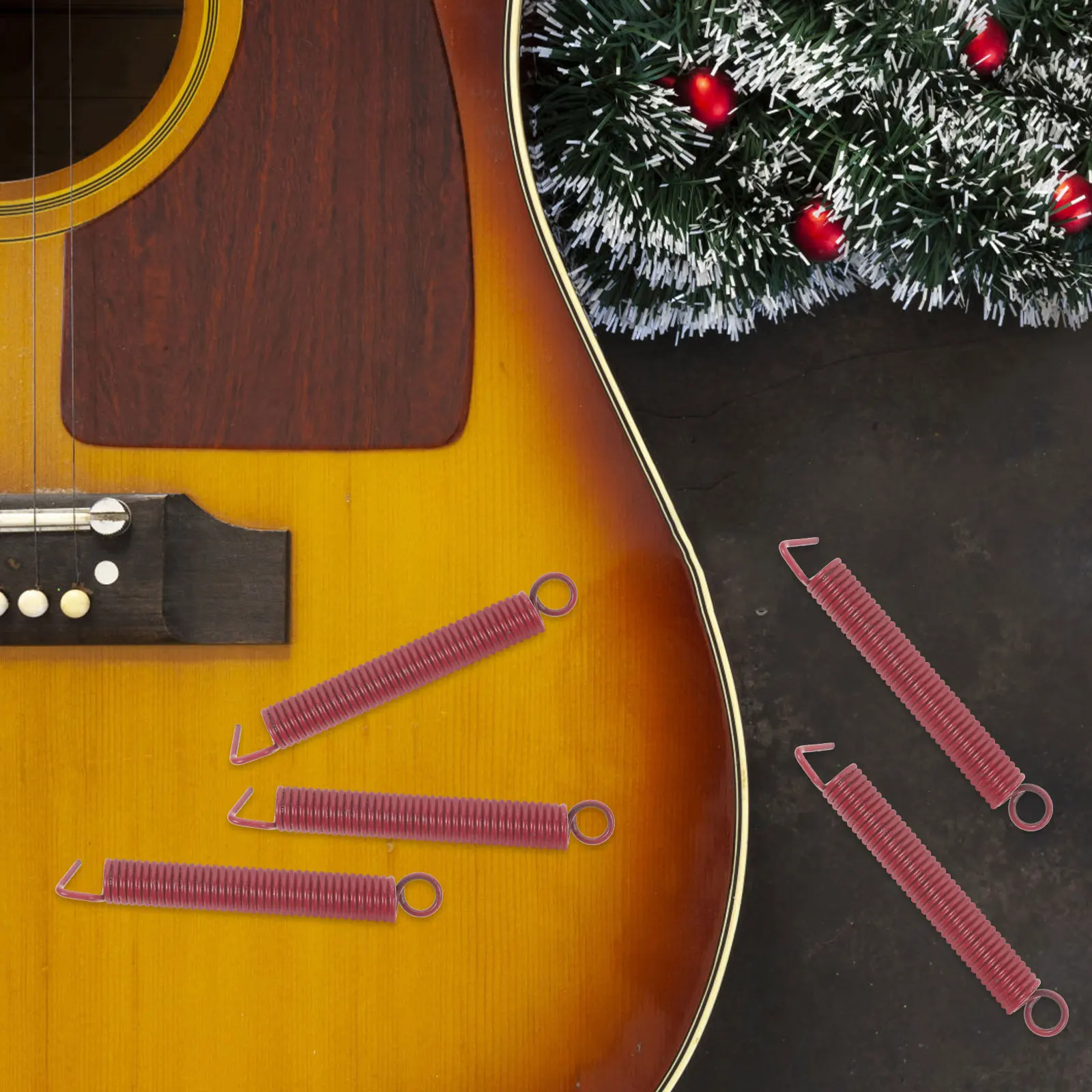 

1Set Electric Guitar Tremolo Bridge Springs Claw Kit Screws Hard Metal Durable Tension Adjustable for Guitars