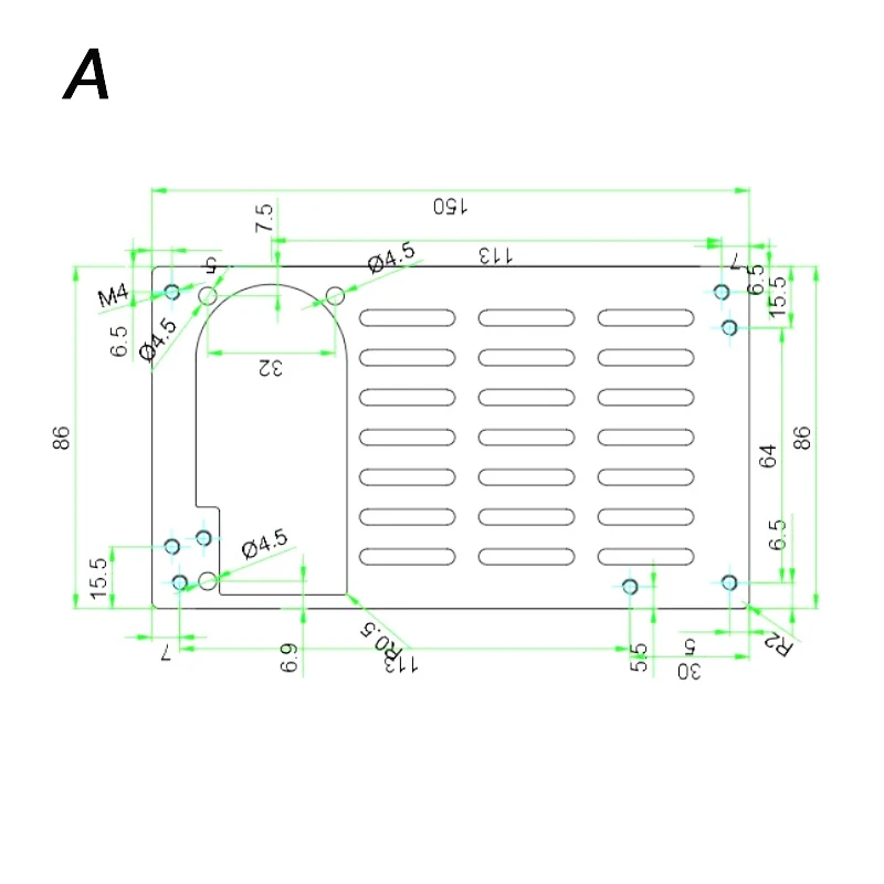 Flex 1U Naar Atx Computer Chassis Power Adapter Platealuminum Legering Vaste Plaat