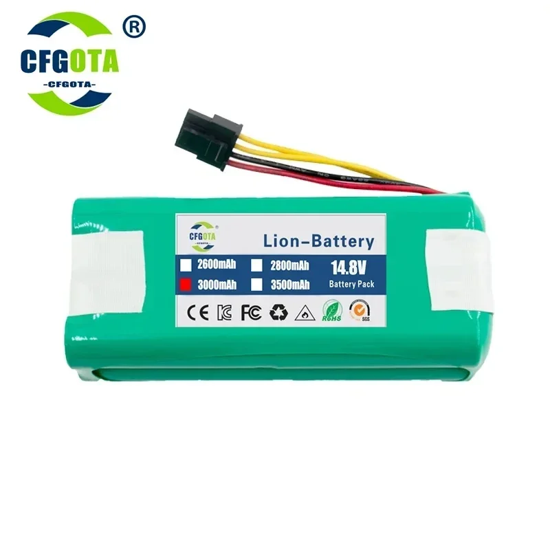 New 14.4V 12800mAh Battery Pack for Midea VCR01 VCR03 VCR12 R1-L083B R1-L081A R1-L085B for Redmond RV-R300 RV-R310 Sweeper