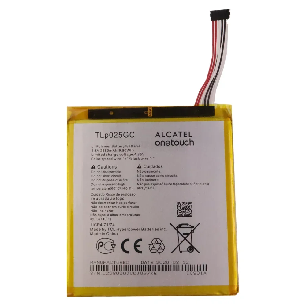 TLP025GC 2580mAh Original Battery For Alcatel One Touch Pixi 4 (7