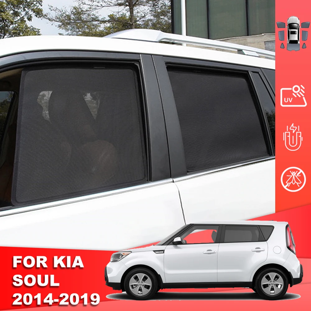 

For Kia SOUL PS 2014-2019 Magnetic Car Sunshade Shield Front Windshield Frame Curtain Rear Side Baby Window Sun Shade Visor