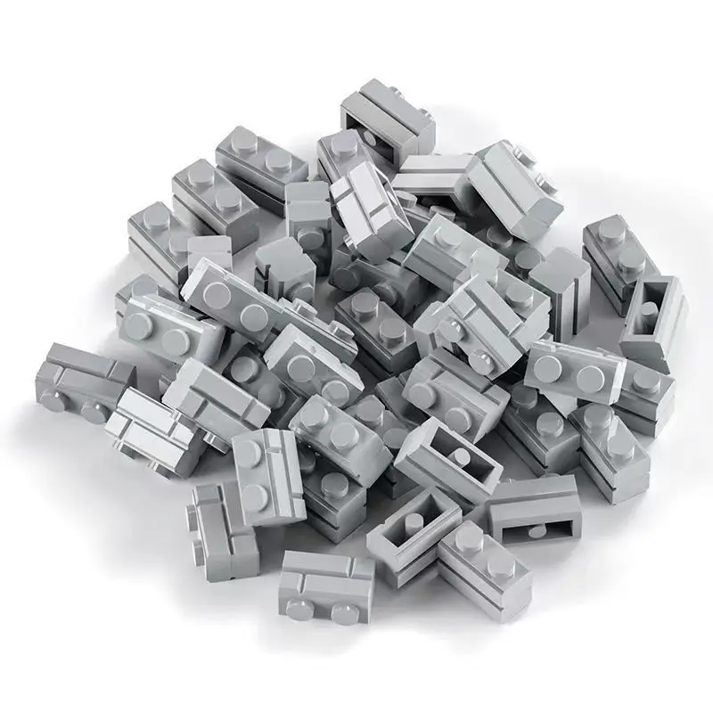 50 Stuks Kleine Deeltjes Dikke Muur Bakstenen 1X2 Dots Bulk Accessoires Deuren Windows Diy Bouwstenen Educatief speelgoed Voor Kinderen