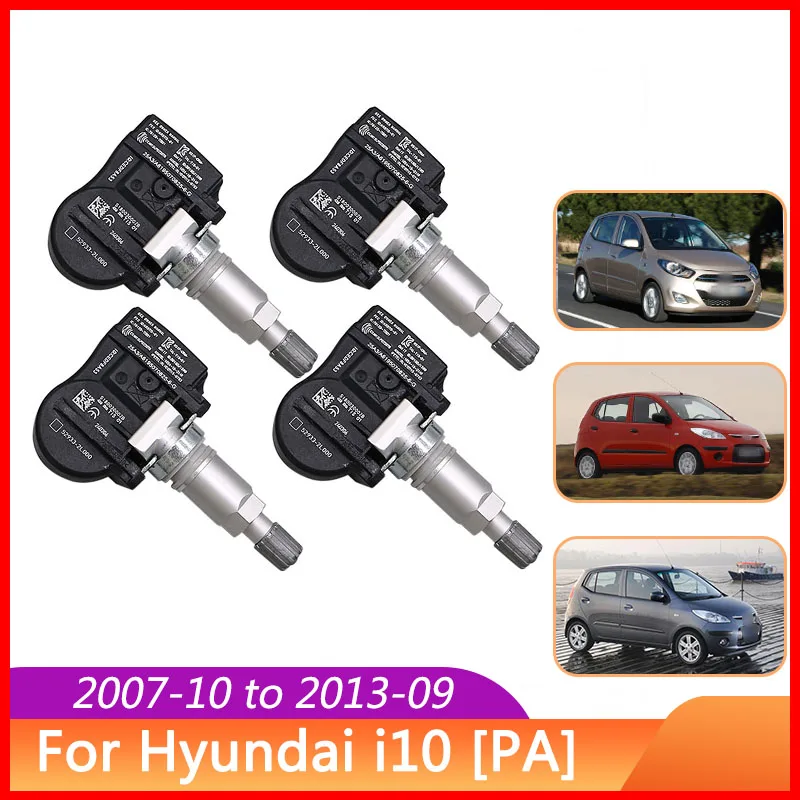 

4 шт. 52933-2L000 датчик контроля давления в шинах 433 МГц TPMS 52933-2L600 для Hyundai I10 [PA] 2007-2013 I30 [FD] 2007-2011
