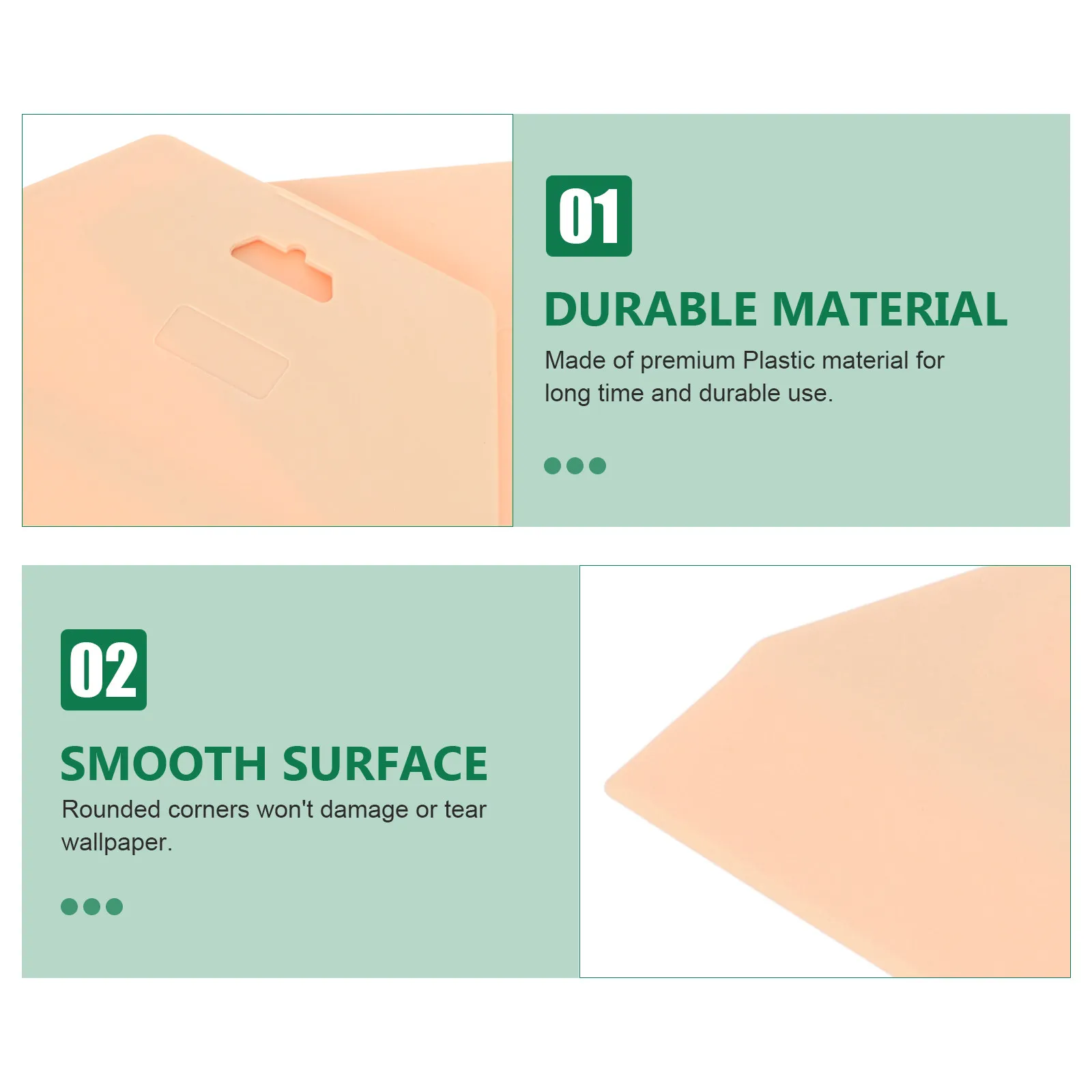2Pcs Wallpaper Smoothing Tool Professional Flexible Tapered Edge for Car Film Application Wall Paper Peel and Stick Tools Home