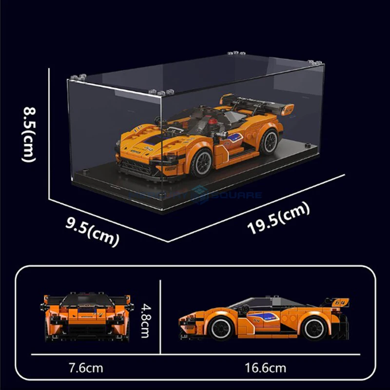 Orange Racing Car Model Building Blocks MOC 27064, Speed Series, Tijolos de Veículos, Kit de Coleção, Brinquedo High Tech, Presente para Crianças, Meninos, GT3