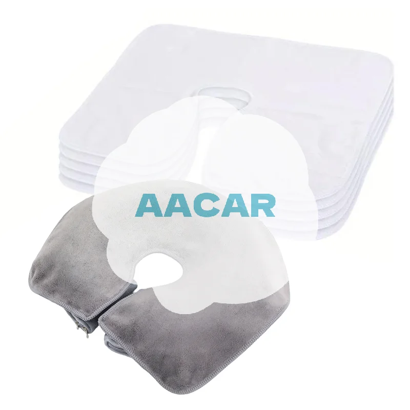 

Microfiber Head Pad Towels U-Shaped Facial Pillow Covers Thickened Headrest Cushion Facial Care Beauty SPA Massage Supplies