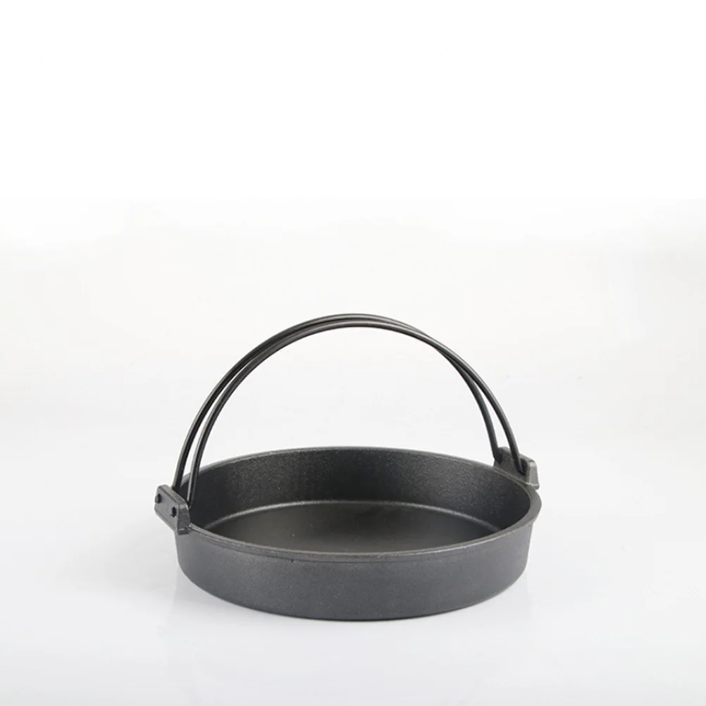 

Cast Iron Sukiyaki Wok Pot 18cm Thickened Pan H Stove Cooking Dry Pot Kitchenware Easy Clean Iron Material Household