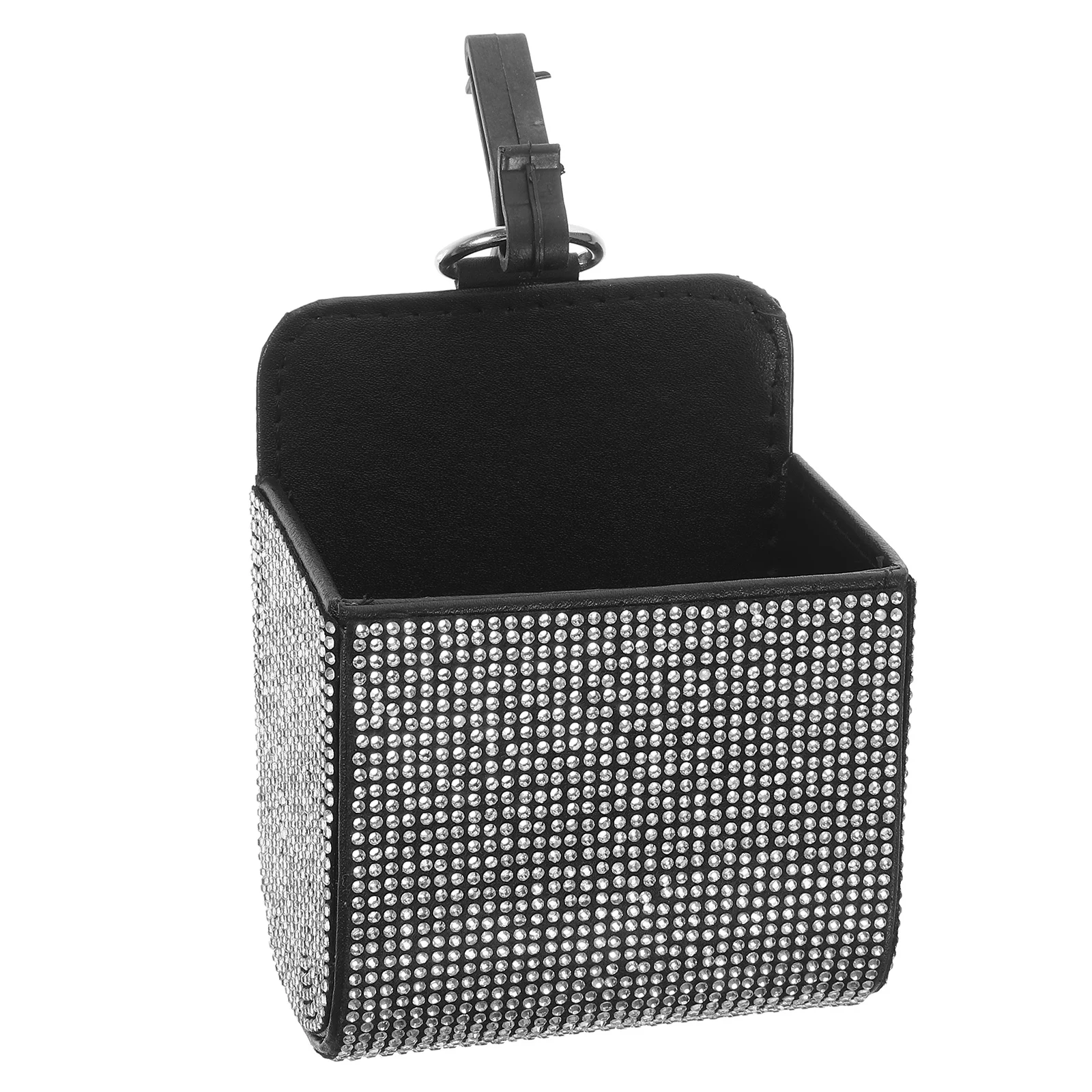 

Car Air Vent Storage Hanging Bag Rhinestone Durable Multi-Function Phone Key Snack Organizer Car Pocket