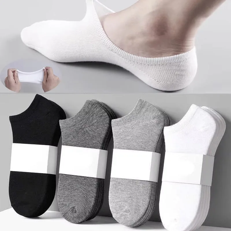 

10/20/30/40Pairs Man Women Socks Breathable Sports Socks Solid Color Boat Socks Comfortable Cotton AnkleSocks White Black
